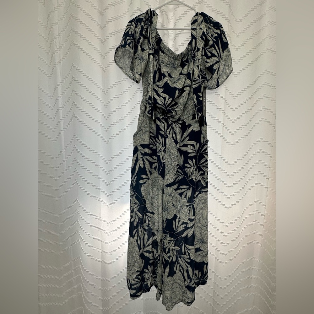 Luxology Navy and Cream Jumpsuit